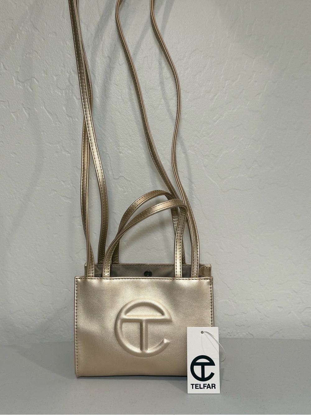 Telfar Small Gold Shopper Bag NWT